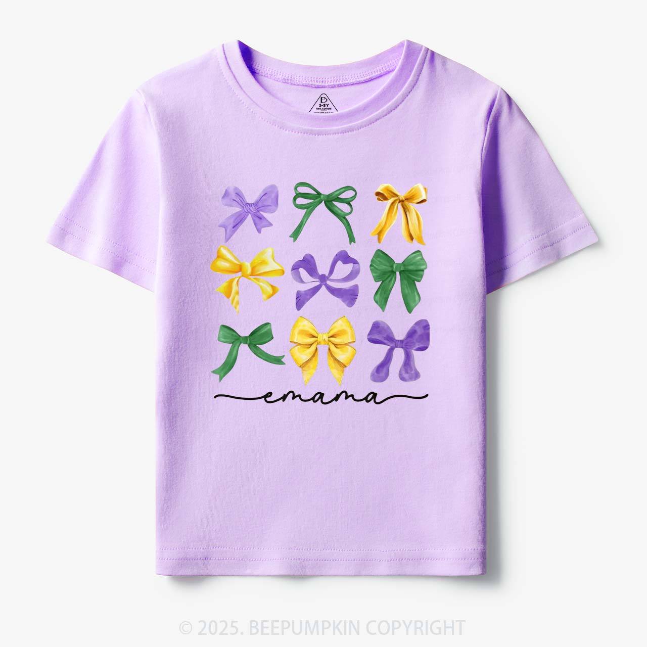 Personalized Carnival Bow Name Toddler&Kid's Tees Beepumpkin