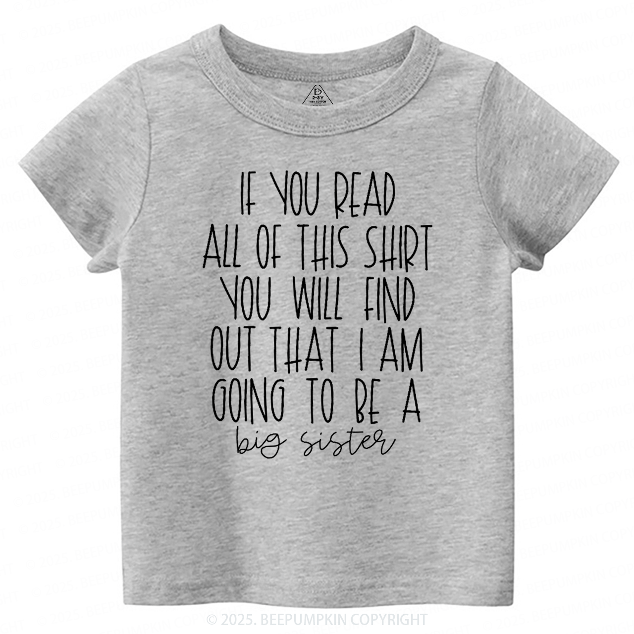 Big Sister Toddler&Kid's Tees Beepumpkin