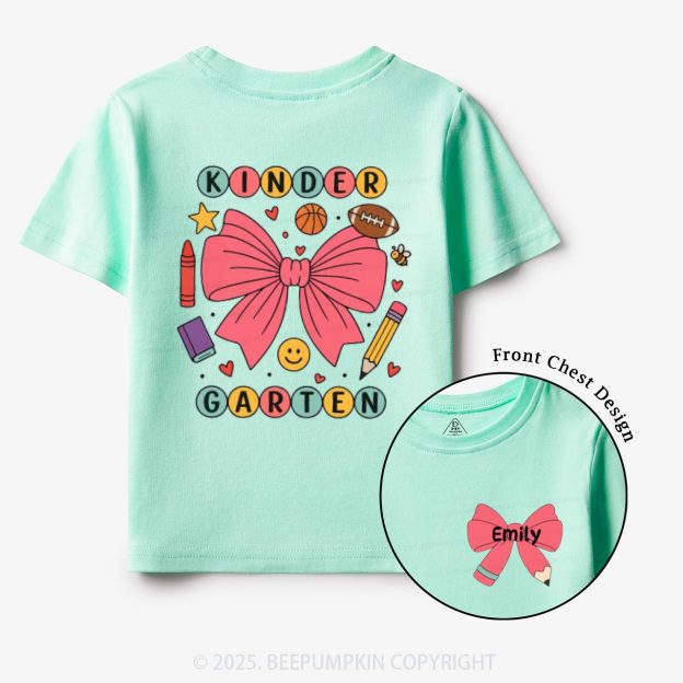 Personalized Coquette Kindergarten Toddler&Kid's Tees Beepumpkin