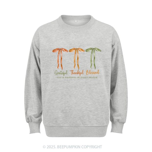 Grateful Thankful Blessed Sweatshirt Beepumpkin