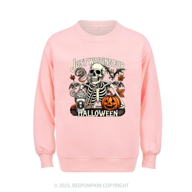 Just Waiting For Halloween Sweatshirt Beepumpkin