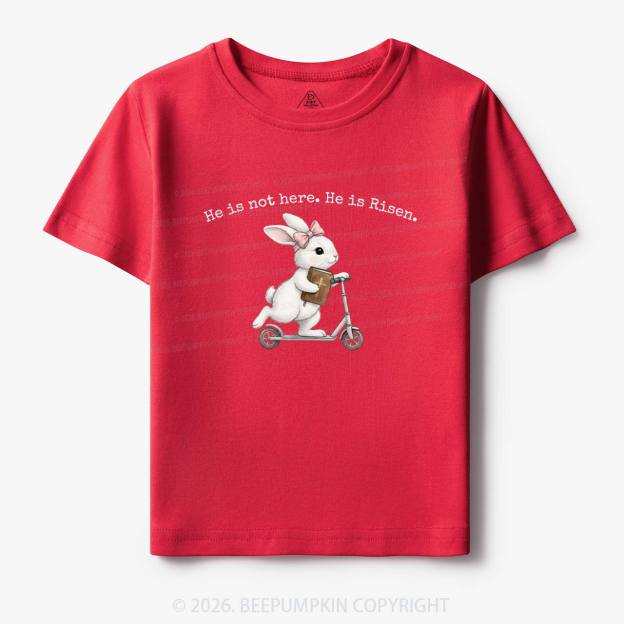 He Is Not Here He is Risen Rabbit Christian Easter Toddler&Kid's Tees