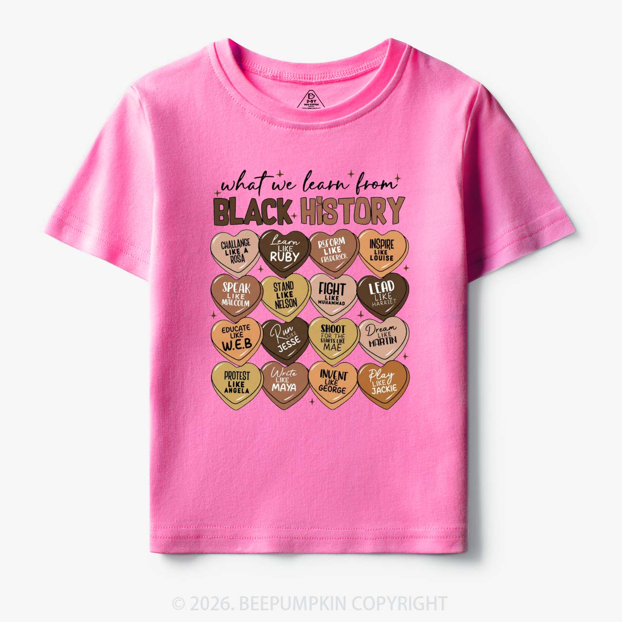 What We Learn From Black History Month Toddler&Kid's Tees Beepumpkin