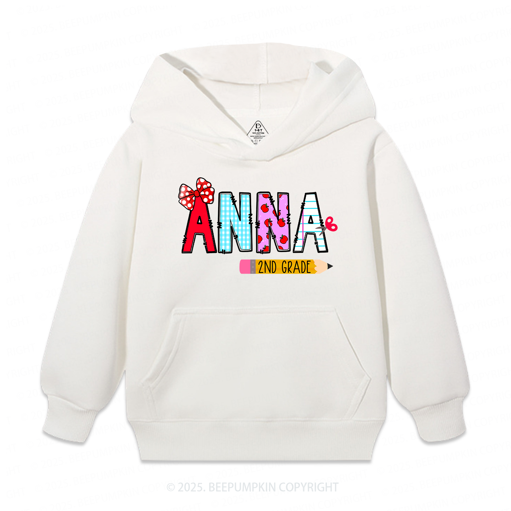 Personalized Name First Day Of School Kid's Hoodies Beepumpkin