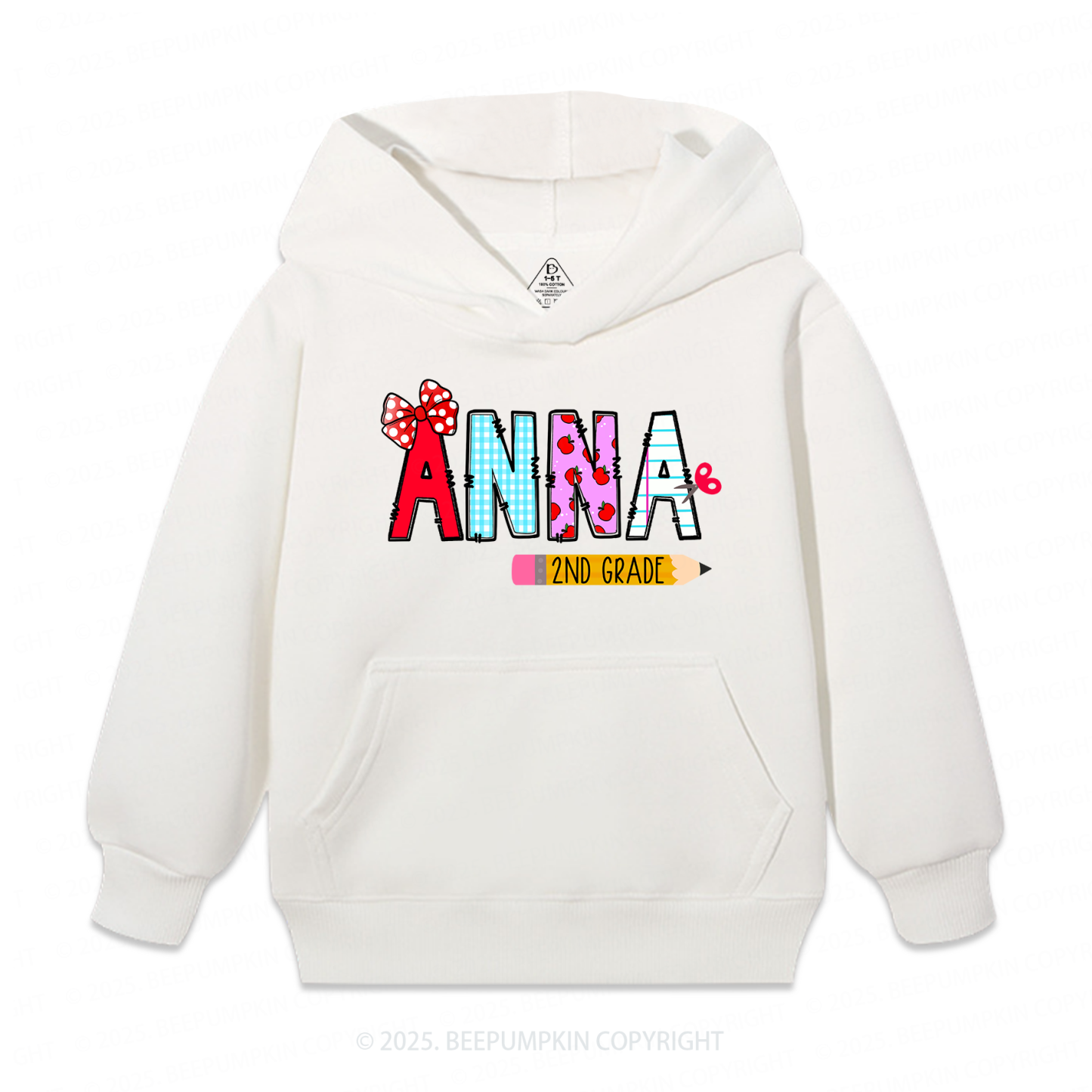 Personalized Name First Day Of School Kid's Hoodies Beepumpkin