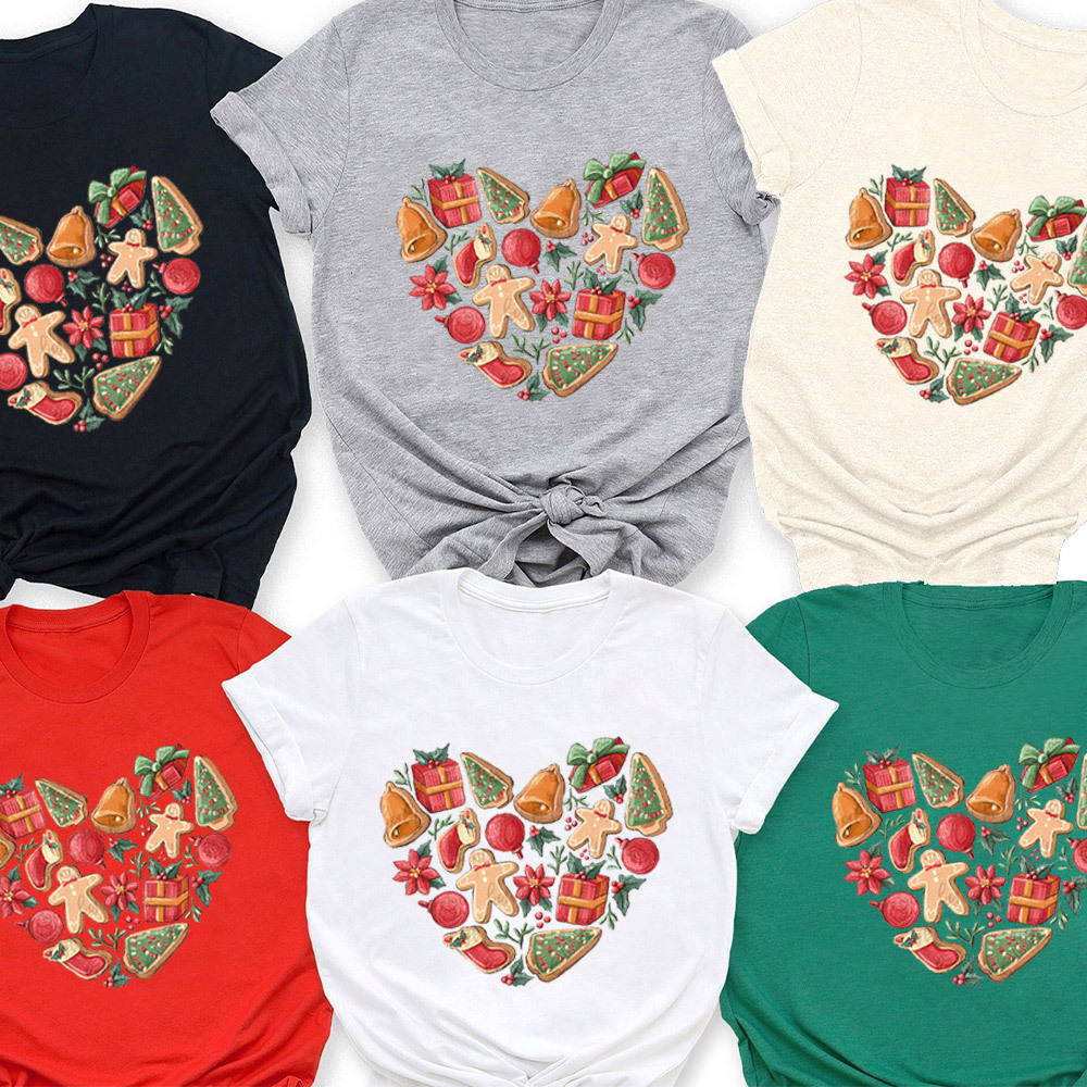 Christmas Cookie Heart Family Matching Shirt