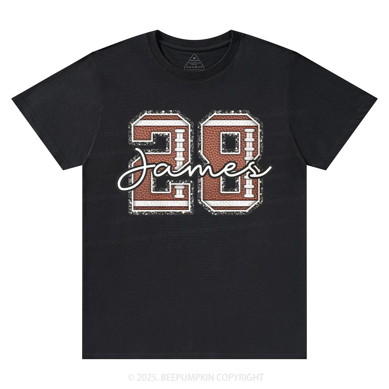 Personalized Football Number Sports Mom T-Shirts Beepumpkin