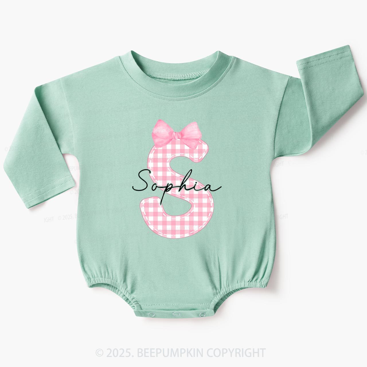 Personalized Name Baby Bubble Romper Beepumpkin