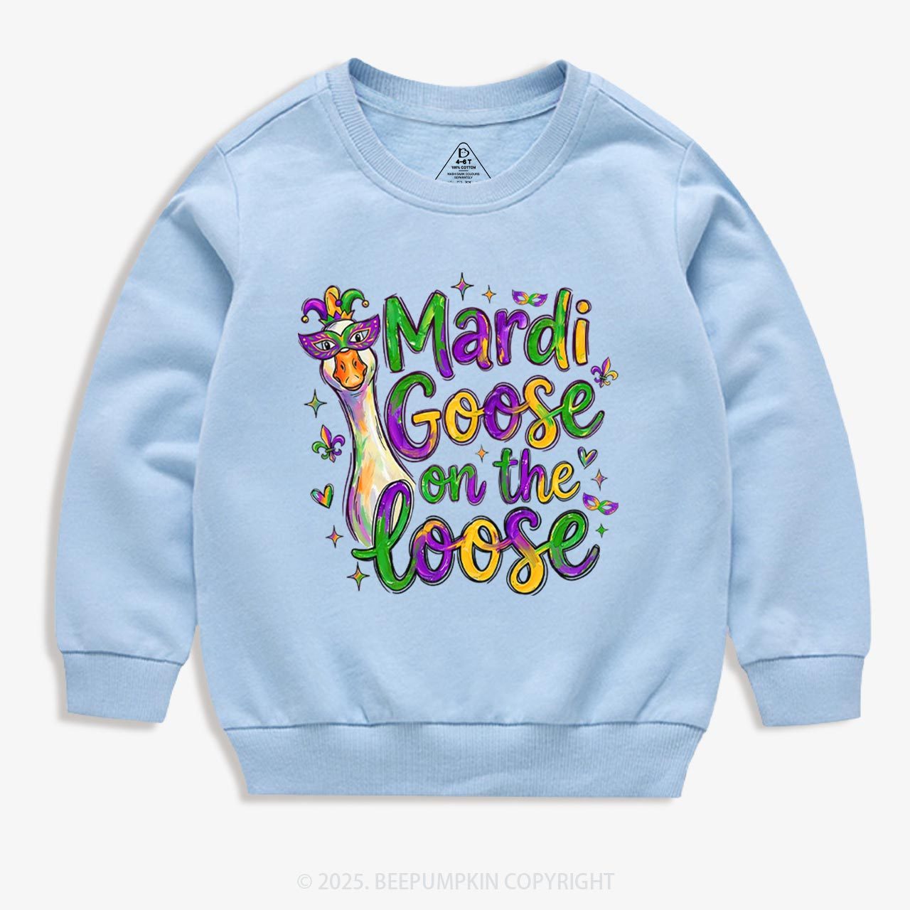 Mardi Gras Goose Kid's Sweatshirt