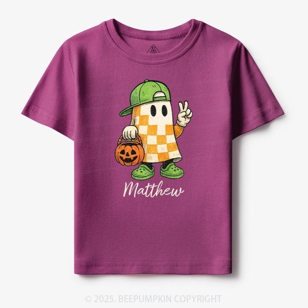 Personalized Halloween Cute Ghost and Pumpkin Toddler&Kid's Tees Beepumpkin