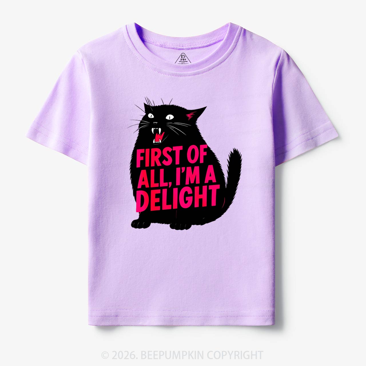 First of All I'm a Delight Black Cat Toddler&Kid's Tees
