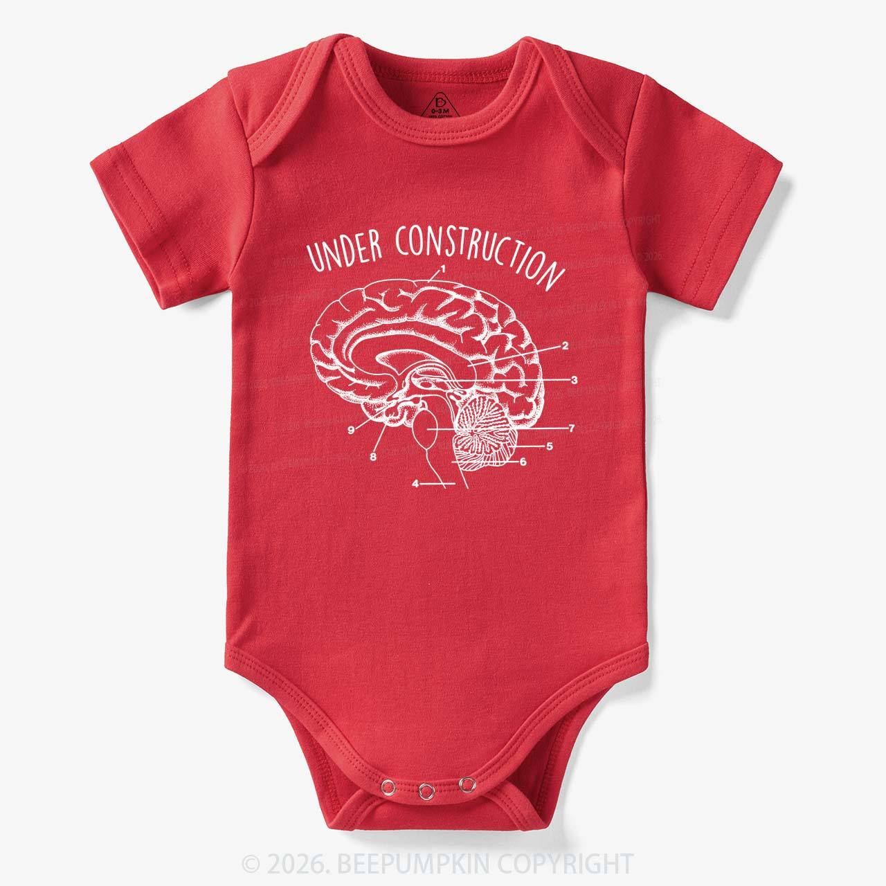 Under Construction Brain Diagram Bodysuit