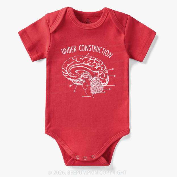 Under Construction Brain Diagram Bodysuit
