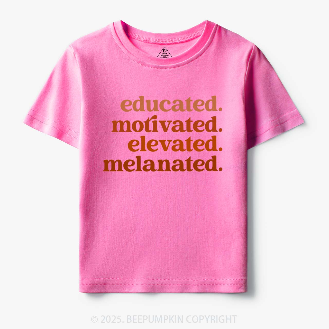 Educated Motivated Melanated Toddler&Kid's Tees Beepumpkin