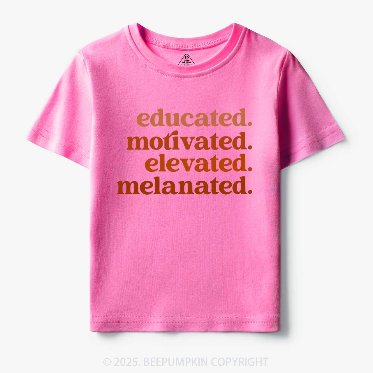 Educated Motivated Melanated Toddler&Kid's Tees Beepumpkin