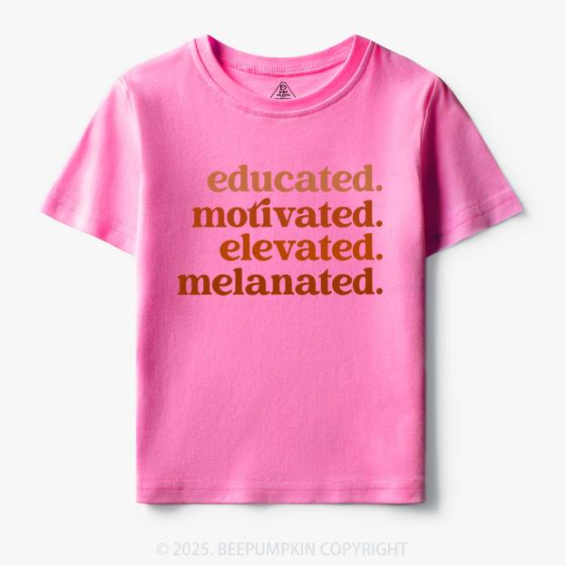 Educated Motivated Melanated Toddler&Kid's Tees Beepumpkin