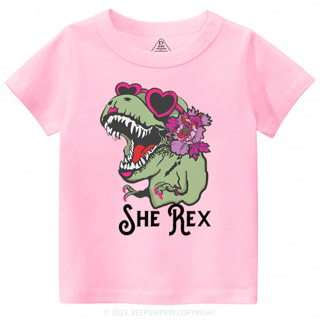 Girl T-Rex Toddler&Kid's Tees Beepumpkin