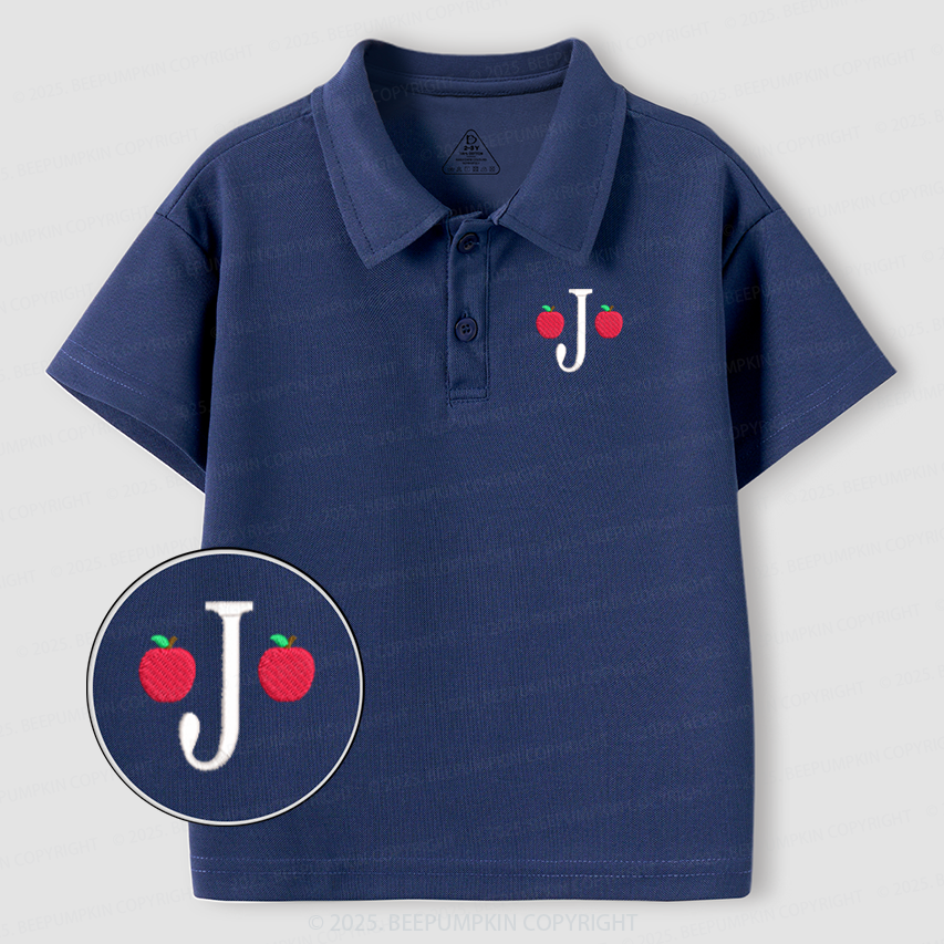 Embroidery Personalized Monogram Back to School Toddler&Kid's Polo Shirt Beepumpkin Sale-Beepumpkin™