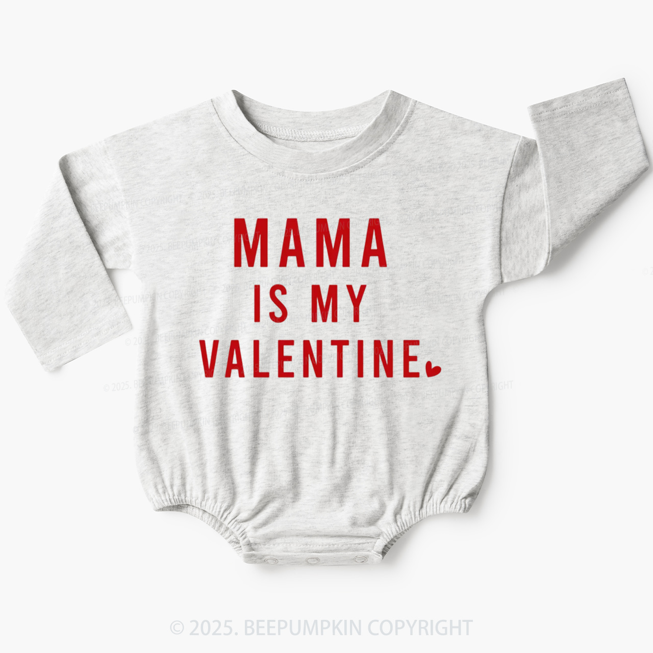 Mama's Valentine Baby Bubble Romper Beepumpkin