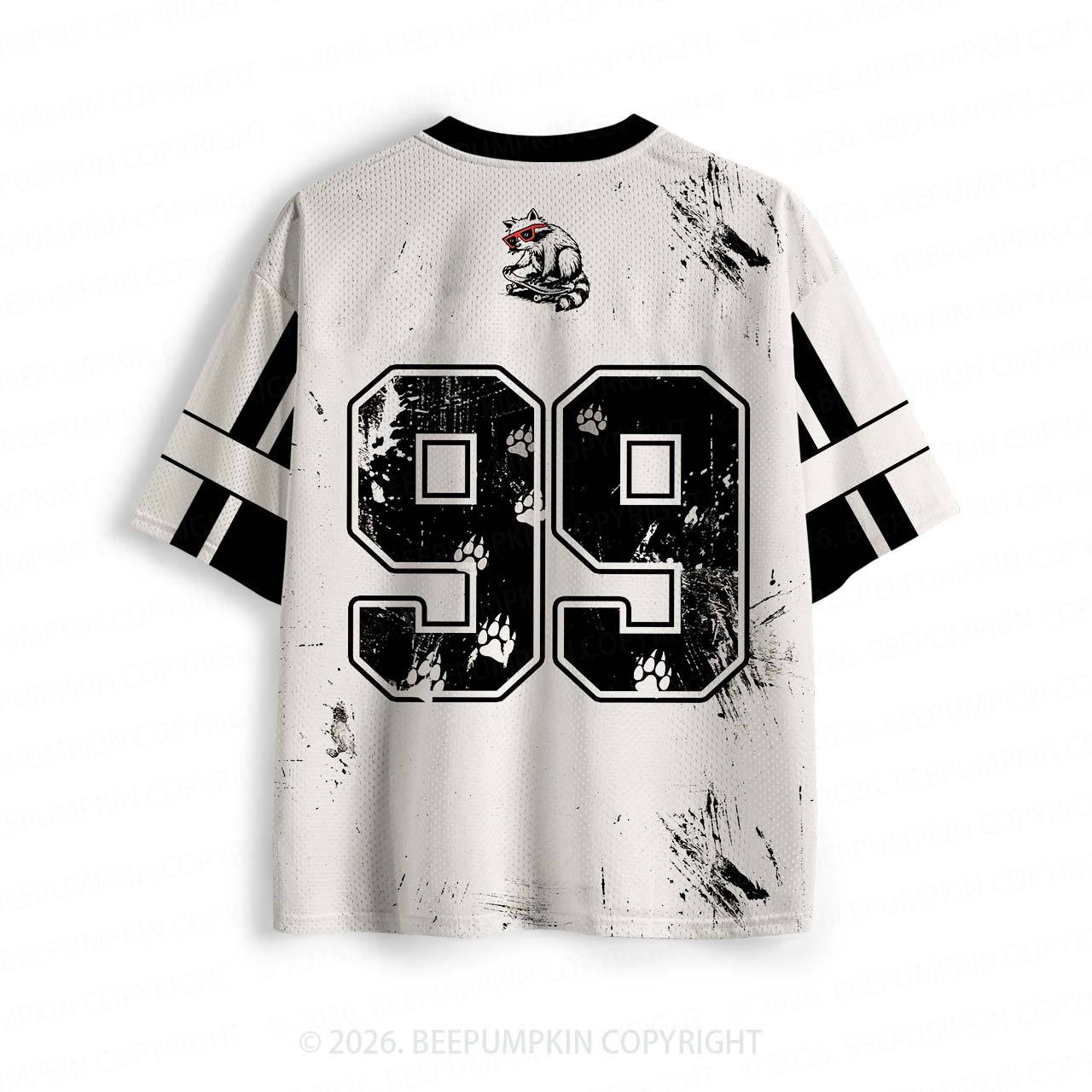 Off To Commit Tom Foolery Silly Raccoon Toddler&Kid's Sport Jersey