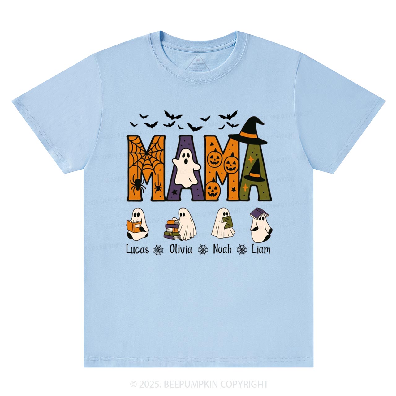 Personalized Mimi And Little Ghost Halloween T-Shirts Beepumpkin