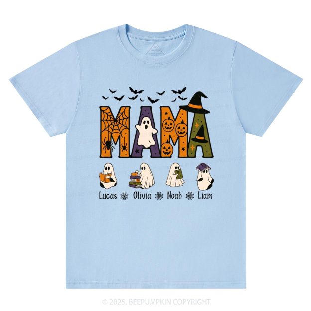 Personalized Mimi And Little Ghost Halloween T-Shirts Beepumpkin