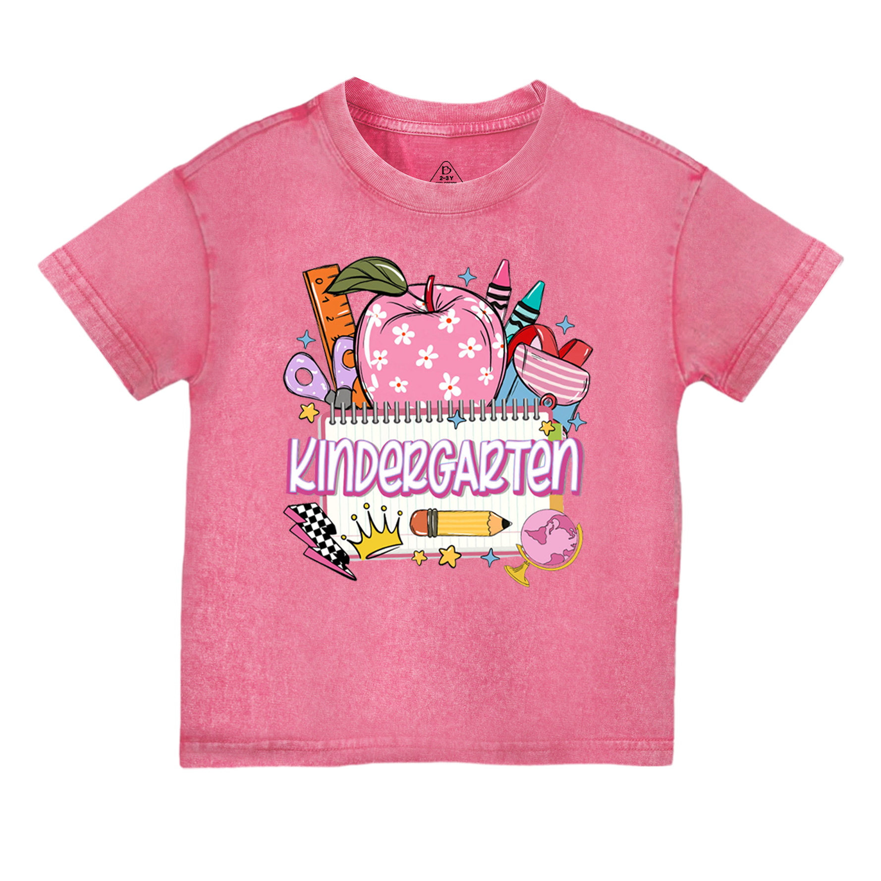 Personalized Retro Back To School Toddler&Kids Washed Tees