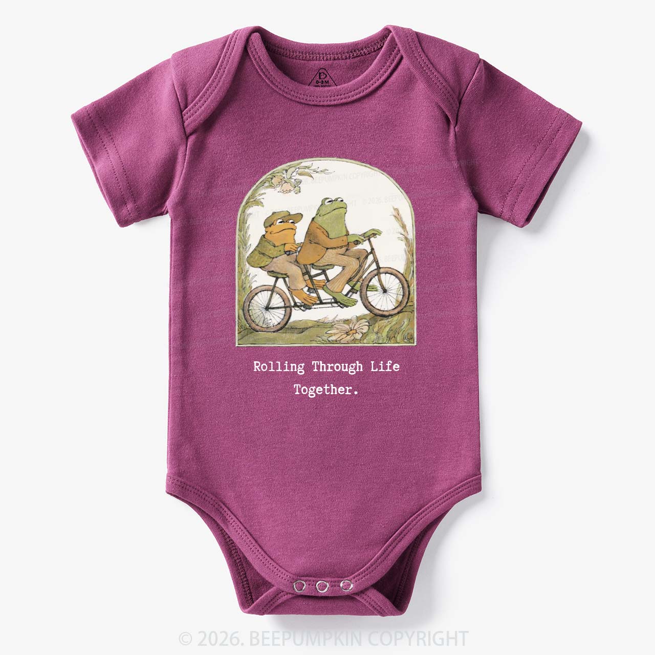 Frog and Toad Rolling Through Life with You Bodysuit