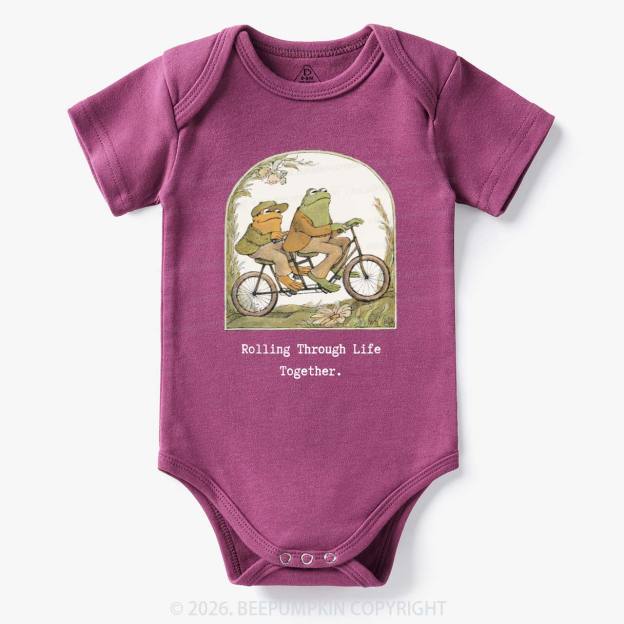 Frog and Toad Rolling Through Life with You Bodysuit