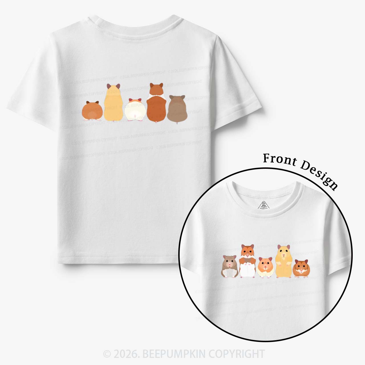 Cute Pet Hamsters Funny Toddler&Kid's Tees