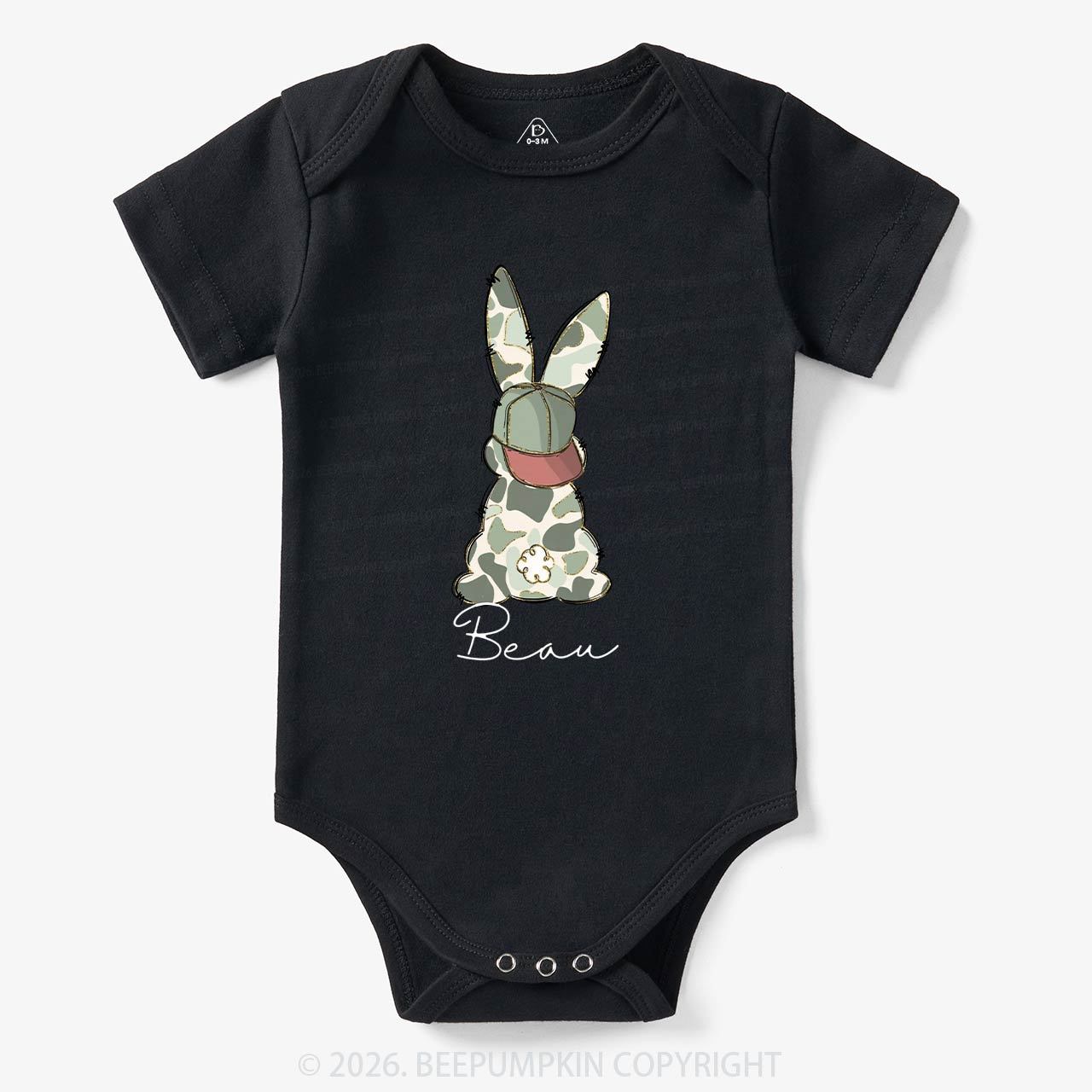 Personalized Floral Easter Bunny Bodysuit