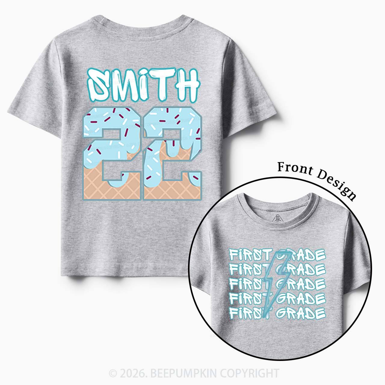 Personalized Blue Lightning Grade Toddler&Kid's Tees Beepumpkin