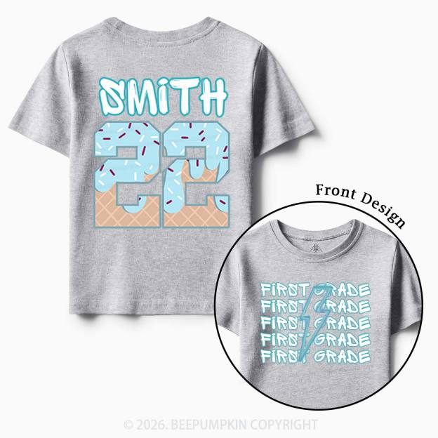Personalized Blue Lightning Grade Toddler&Kid's Tees Beepumpkin