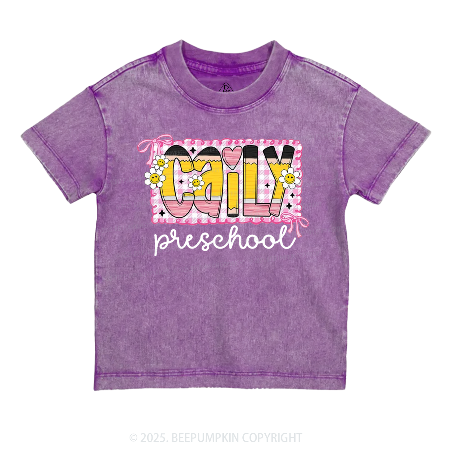 Personalized Graffiti Pencil Name Toddler&Kids Washed Tees