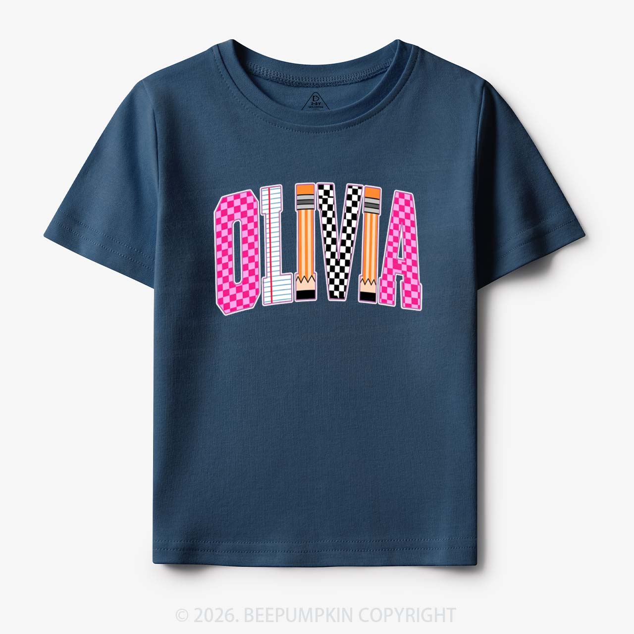 Personalized Name Retro School Preppy Toddler&Kid's Tees
