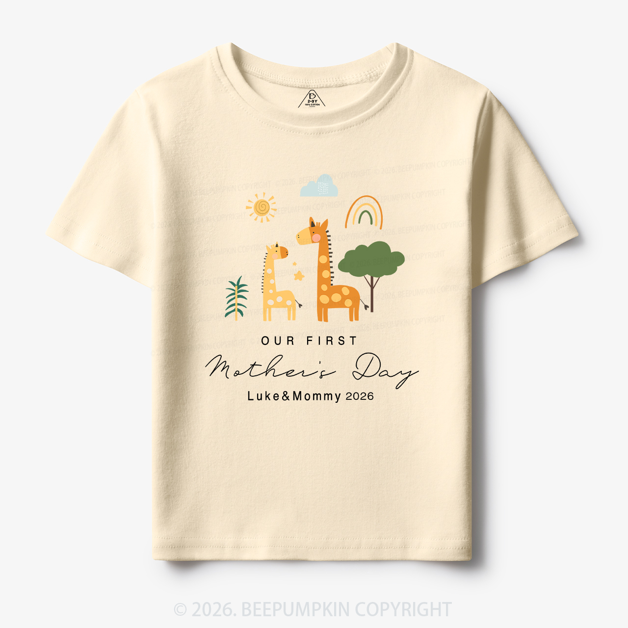 Personalized First Mother's Day Toddler&Kid's Tees Beepumpkin