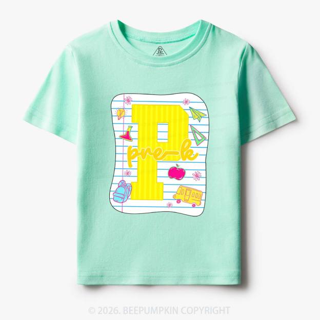 Striped Pre-k First Second Third Fourth Grade Toddler&Kid's Tees