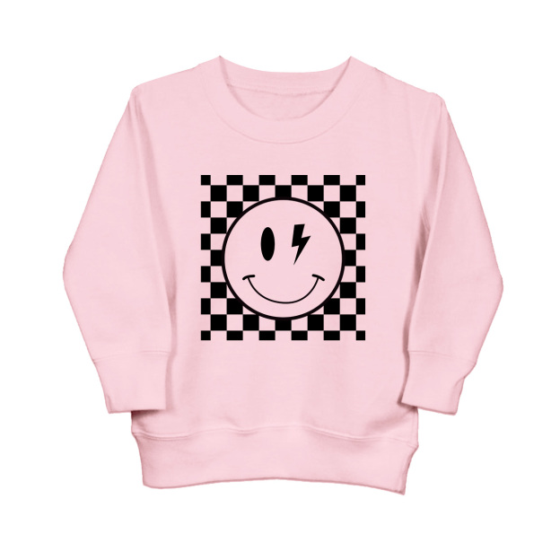 Happy Day Grid Shirt For Kids Sweatshirt