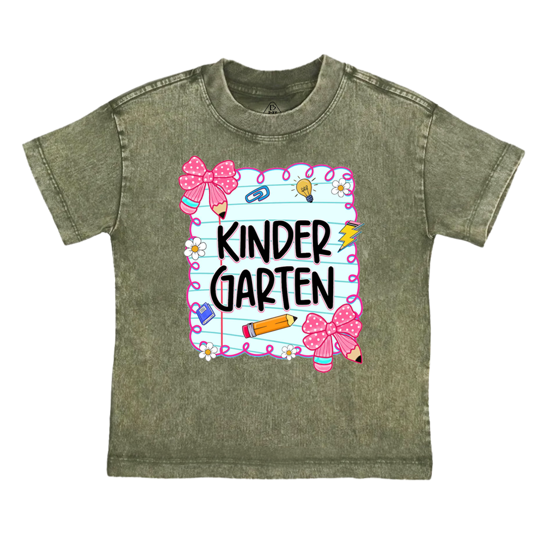 Personalized First Day Of School Toddler&Kids Washed Tees