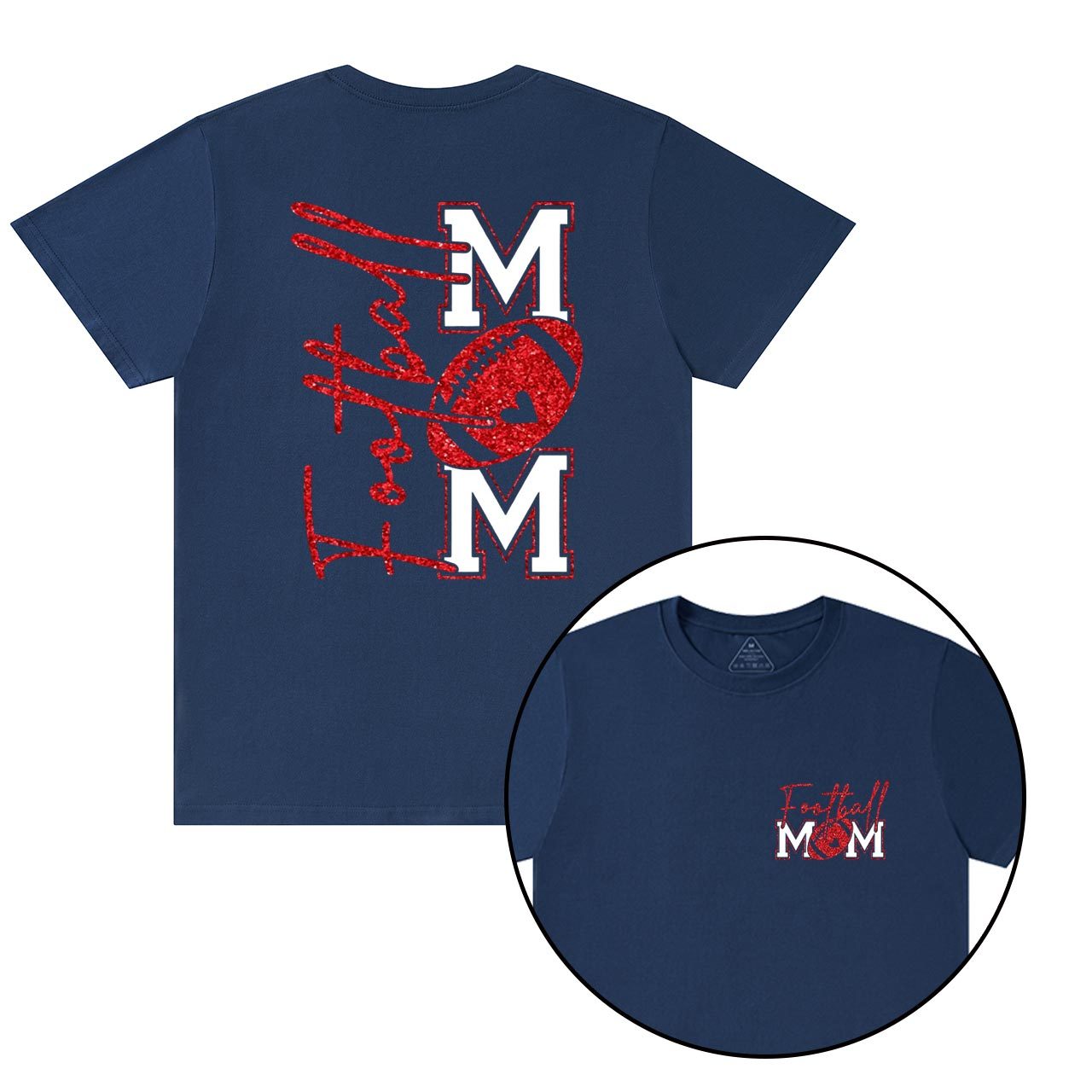 Glitter Football Mama T-Shirts Beepumpkin