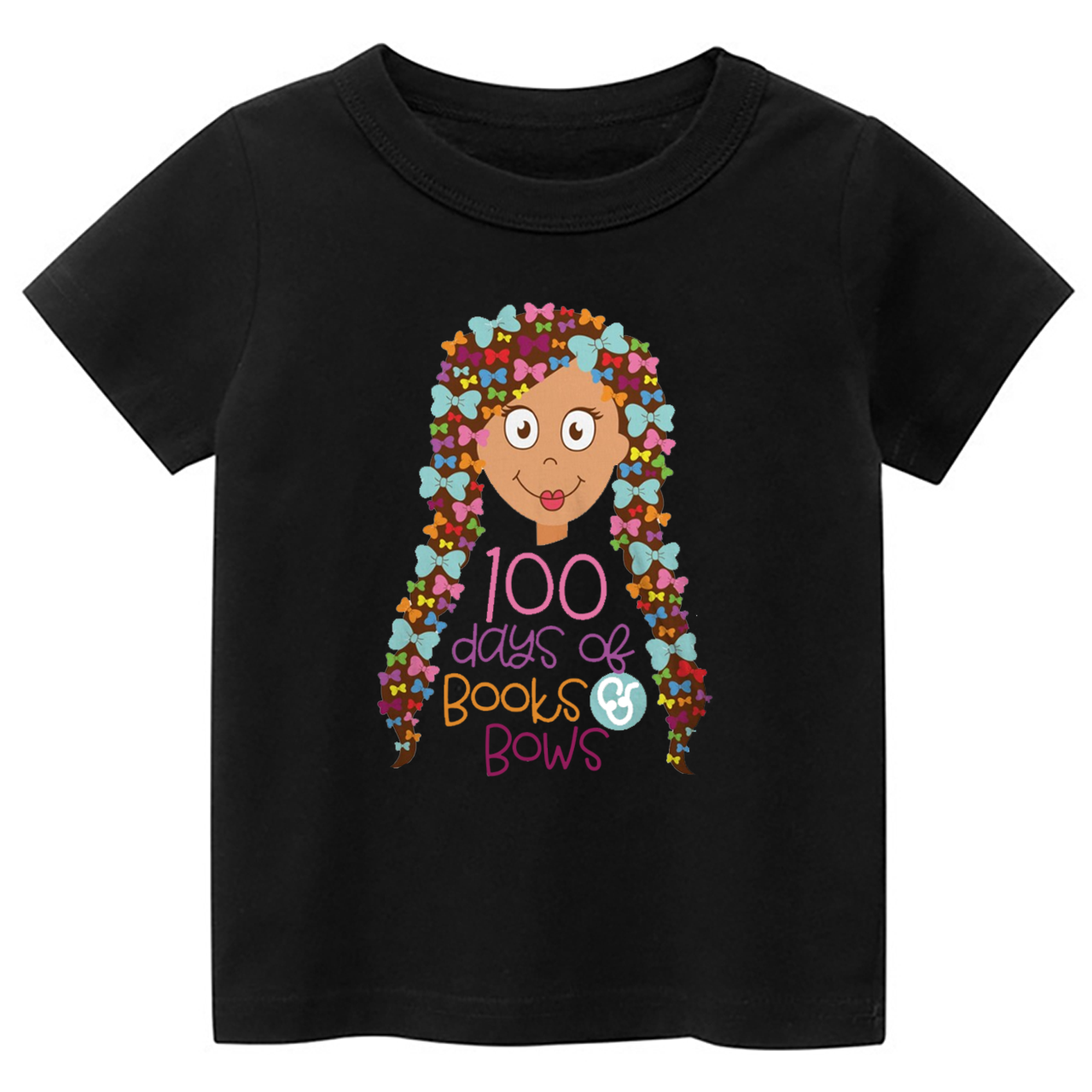 100 Days Of Books And Bows Toddler&Kids Tees 