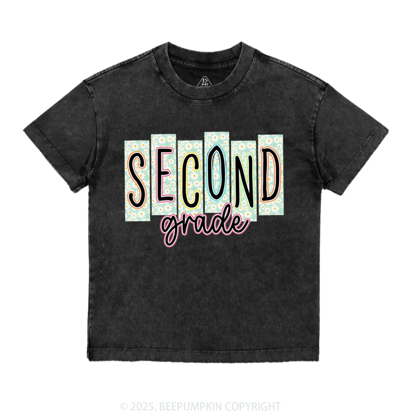 Personalized Floral School Days Toddler&Kids Washed Tees