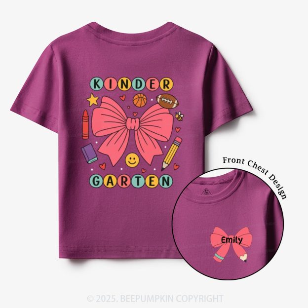 Personalized Coquette Kindergarten Toddler&Kid's Tees Beepumpkin