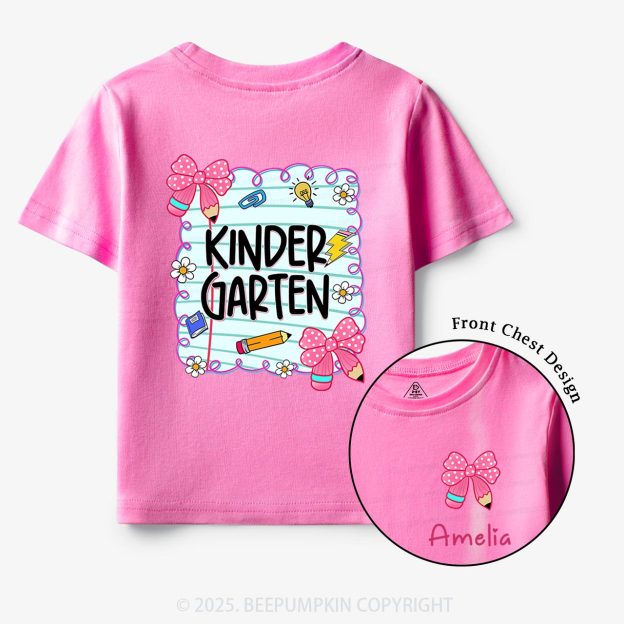 Personalized First Day Of School Toddler&Kid's Tees Beepumpkin