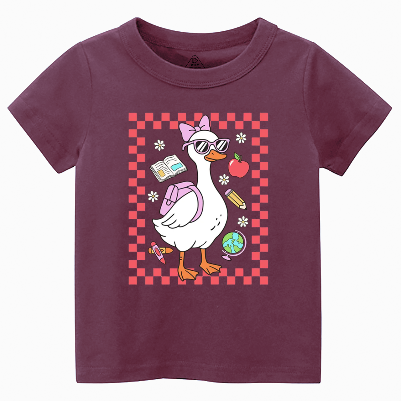 Back To School Girl Goose Toddler&Kid's Tees Beepumpkin