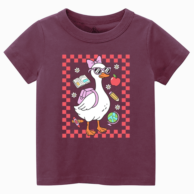Back To School Girl Goose Toddler&Kid's Tees Beepumpkin