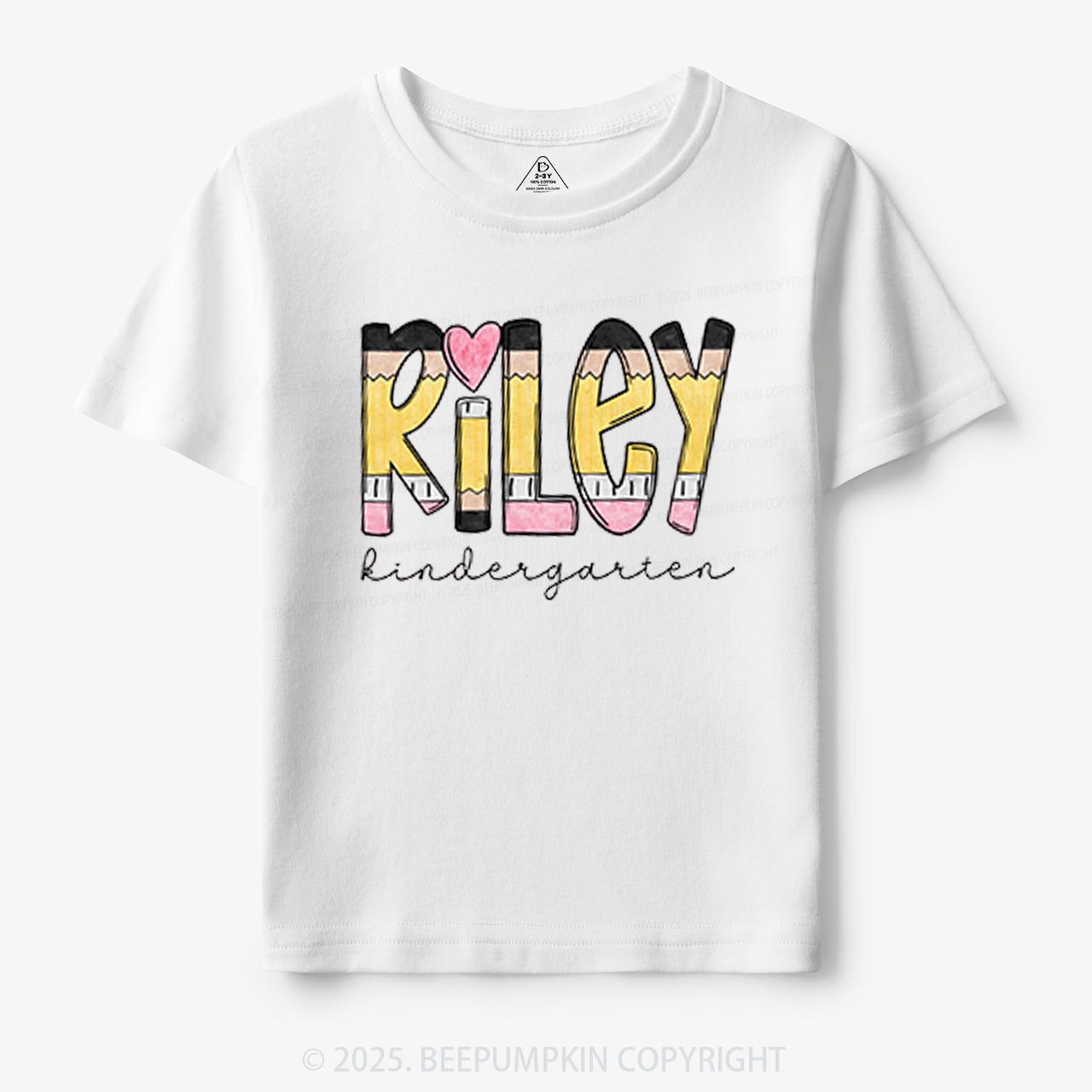 Personalized Pencil Letter Name Toddler&Kid's Tees Beepumpkin