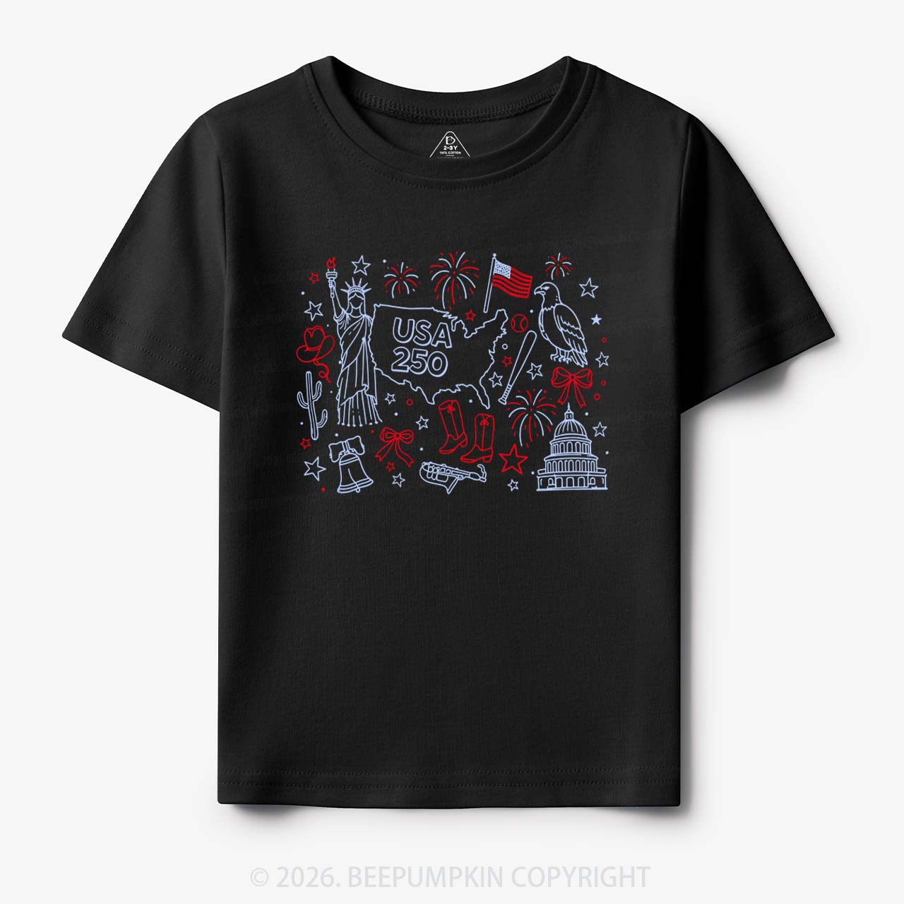 Retro Celebrate 250th Anniversary Toddler&Kid's Tees