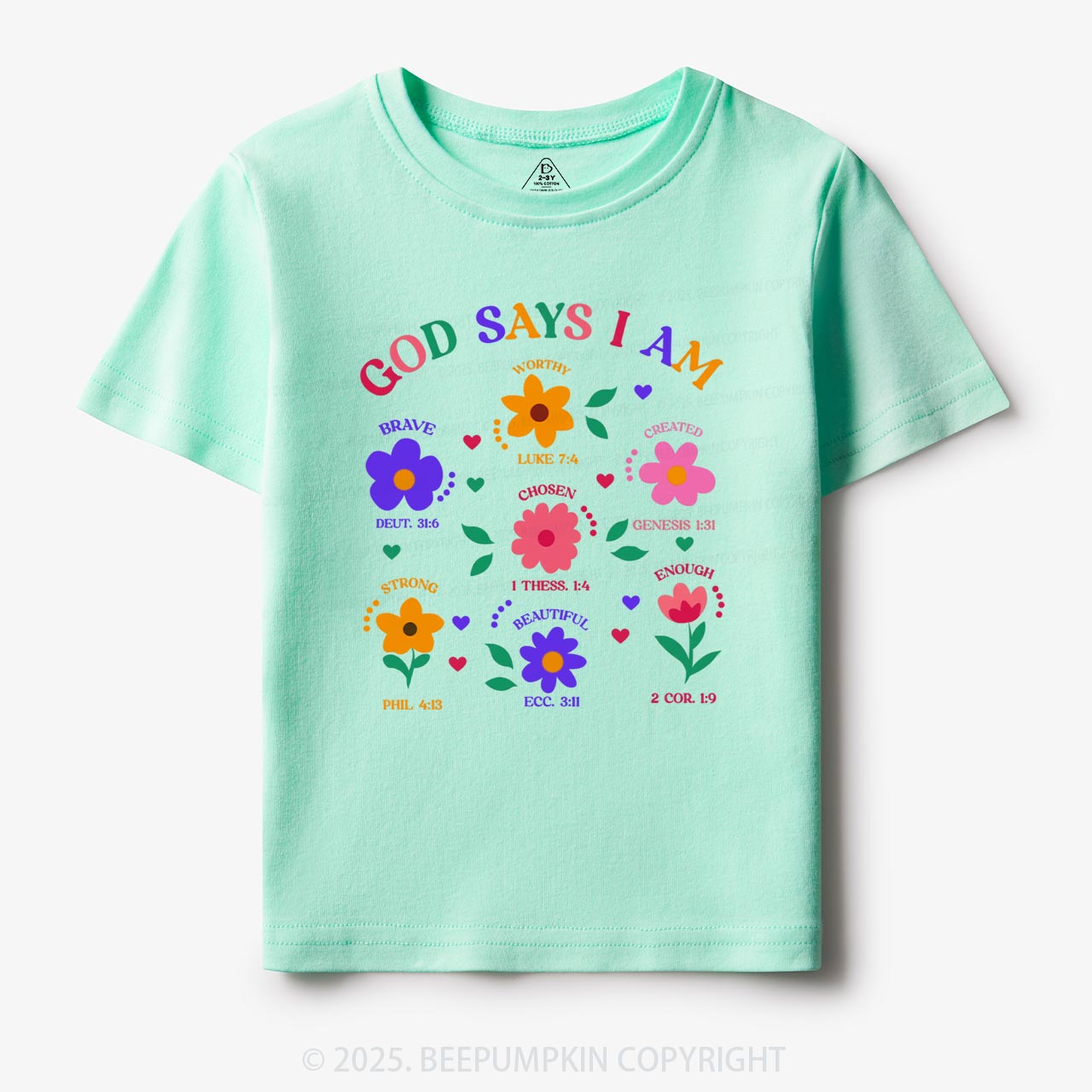 God Says I Am Brave Toddler&Kid's Tees Beepumpkin