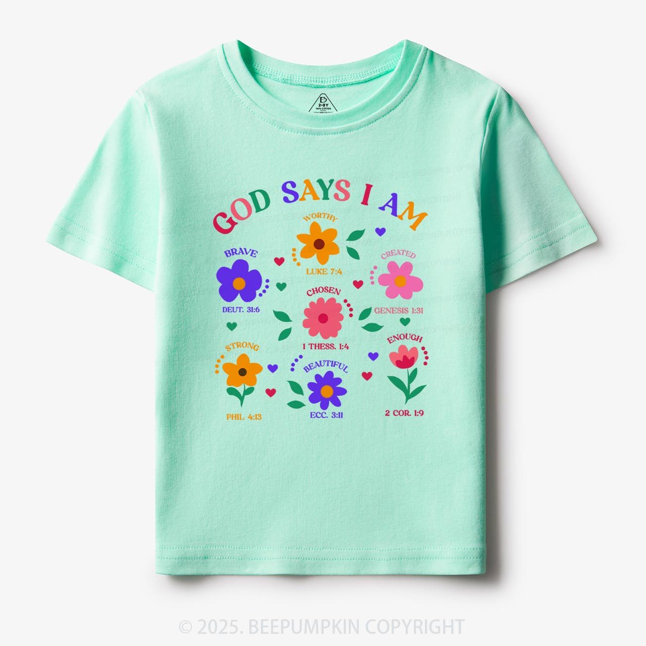 God Says I Am Brave Toddler&Kid's Tees Beepumpkin